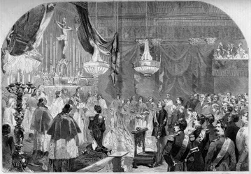 Hochzeit von Prinz Napoleon (1822-1891) und Prinzessin Clotilde von Savoyen (1843-1911)