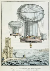 Militärischer Ballonabstieg nach England