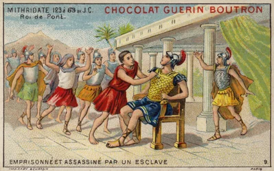 Mithridates VI. von Pontus, eingesperrt und von einem Sklaven ermordet