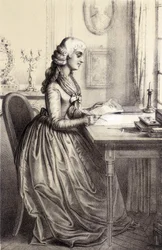 Mme Roland (1754 - 1793) - in „Galerie historique de la Revolution francaise“ von Alber Maurin