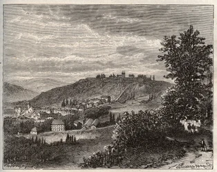 Montmedy - Meuse, in der Region Lothringen - Gravur in „La France illustrée: Geographie, Geschichte, statistische Verwaltung“ von V.A. Malt-Brown. 1884