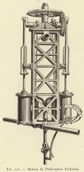 Motor des Forlanini-Hubschraubers