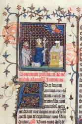 Priester, der seine Seele Gott dem Vater anbietet