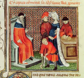 Ms.Fr.22531 Die Lebensalter des Menschen aus Le Livre des Proprietes des Choses von Barthelemy l