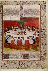 Erscheinung des Heiligen Grals, aus der Queste del Saint Graal, ca. 1470