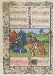 Ms 115 f.425v Lancelot tötet Sir Agravain