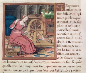 Ms 17 Arachne, aus Vie des Femmes Celebres, ca. 1505
