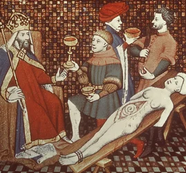 Nero seziert seine Mutter, aus der Jean Sans Peur Ausgabe von De Casibus virorum illustrarium von Giovanni Boccaccio (1313-75) ca. 1410