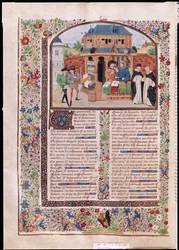 Ms 927 Fol.127v Die drei Arten der Freundschaft, aus Ethik, Politik und Ökonomie von Aristoteles (384-322 v. Chr.)