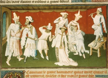Ms Fr 2810, Festmahl des Großen Khans in Khanbaliq, Miniatur aus 