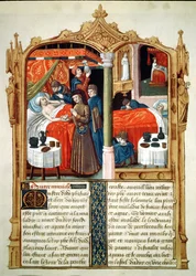 Wunder am Grab von St. Louis, aus Le Livre des Faiz de Monseigneur Saint Louis
