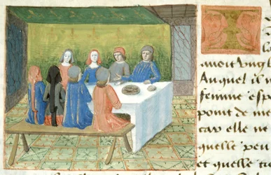Mahlzeit, aus Les Cent Nouvelles Nouvelles, 1462