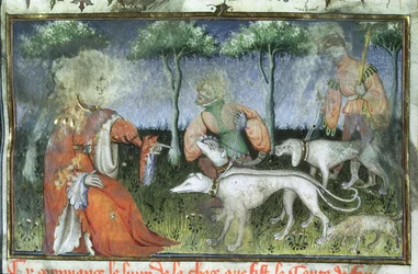 Jagd, aus dem Buch der Jagd von Gaston de Foix
