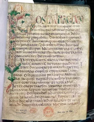 Zoomorphe historiierte Initiale P, aus einem Werk von Saint Augustine (354-430)