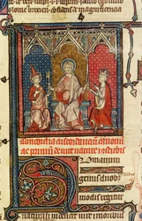 Geistliche und weltliche Macht, aus den Decrets de Gratien, 1314