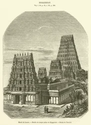 Louvre-Museum, Modell des indischen Tempels von Djaggernat