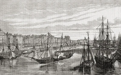 Nantes, Frankreich, im 18. Jahrhundert, aus 