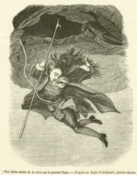 Niel Klim fällt von der Erde auf den Planeten Nazar