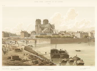 Notre-Dame, Bischofssitz und Kreuzgang, 1830