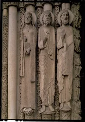 Alttestamentliche Figuren, von den nördlichen Gewänden der zentralen Tür des Königlichen Portals der Westfassade