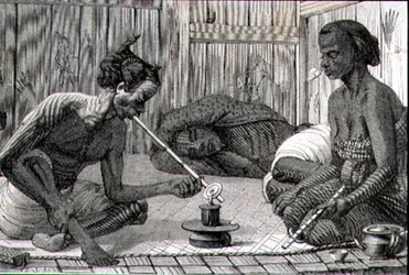 Opiumraucher in Borneo