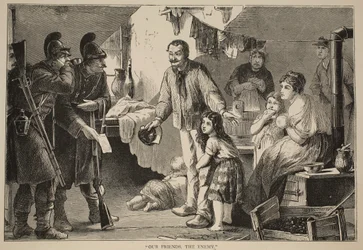 Unsere Freunde, der Feind, Illustration aus Cassells Geschichte des Krieges zwischen Frankreich und Deutschland, 1870-1871