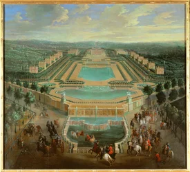 Gesamtansicht des Château de Marly, Grand Trianon, Versailles, Frankreich