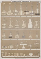 Seite aus dem Katalog des Grand Depot de Porcelaines, Faiences et Verreries