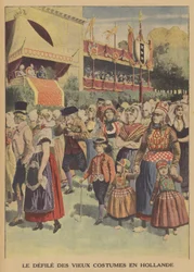 Parade traditioneller Kostüme in den Niederlanden