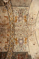 Pfarrkirche Església de la Mare de Déu de Solers. Innenraum. Das Kirchenschiff, die Decken. Wandmalereien. 16. Jahrhundert.