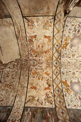 Pfarrkirche (Església de la Mare de Déu de Solers). Innenraum. Das Kirchenschiff, die Decken. Wandmalereien. 16. Jahrhundert (?)