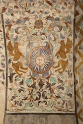 Pfarrkirche Església de la Mare de Déu de Solers. Innenraum. Die Kirchenschiffe. Wandmalereien. (Detail). 16. Jahrhundert.