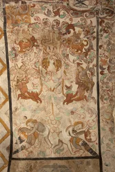 Pfarrkirche Església de la Mare de Déu de Solers. Innenraum. Die Kirchenschiffe. Wandmalereien. (Detail). 16. Jahrhundert.
