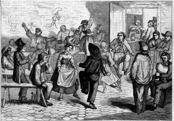 Fest in Paris: ein Ball der Wasserträger und Kohlemacher an der Barriere de la Villette