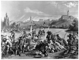 Übergang der Loire durch die Vendée-Armee, Oktober 1793 - Sammlung Museum Dobrée, Nantes