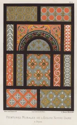 Wandmalereien der Kirche Notre-Dame in Dijon