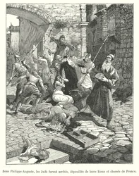 Verfolgung der französischen Juden während der Herrschaft von König Philipp Augustus, Ende des 12. Jahrhunderts