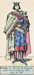 Philippe V, 48. König von Frankreich, bestieg den Thron 1316, starb 1321