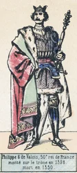 Philipp VI. von Valois, 50. König von Frankreich, bestieg den Thron 1328, gestorben 1350