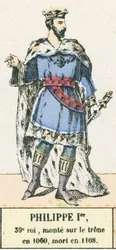 Philipp I, 39. König, bestieg den Thron 1060, gestorben 1108