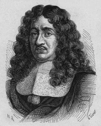 Pierre Paul Riquet (1609?-1680) französischer Geschäftsmann, er war ein Pionier der Arbeiterrechte, er entwarf und finanzierte den Südkanal, Gravur