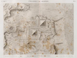 Plan der Pyramiden von Memphis und der umliegenden Gegend