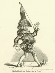 Polichinelle des Jahrmarkt-Theaters (Gravur)