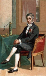 Porträt von Alessandro (Alexandre) Volta (1745-1827) italienischer Physiker
