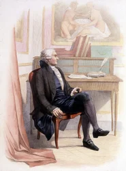Porträt von Condorcet - in „Le Plutarque Français“.