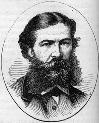 Porträt von Ernest Antoine Auguste Hébert (1817-1908), französischer Maler. Gravur in „Le Monde Illustré“ Nr. 890 vom 2. Mai 1874