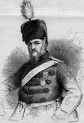 Porträt von Frederic VII. (1808-1863), König von Dänemark. Gravur in „Le Monde Illustré“ Nr. 346 vom 28. November 1863.