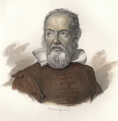 Porträt von Galileo Galilei genannt Galilei (1564-1642), Physiker, Mathematiker und italienischer Astronom. in „Portraits des hommes utiles“