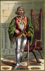 Porträt von Gaston de Foix (1489-1512). Chromolithographie des späten 19. Jahrhunderts.