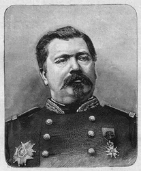 Porträt von General Davout, Großkanzler der Ehrenlegion. Gravur in „La gazette du dimanche“ vom 12. Dezember 1895